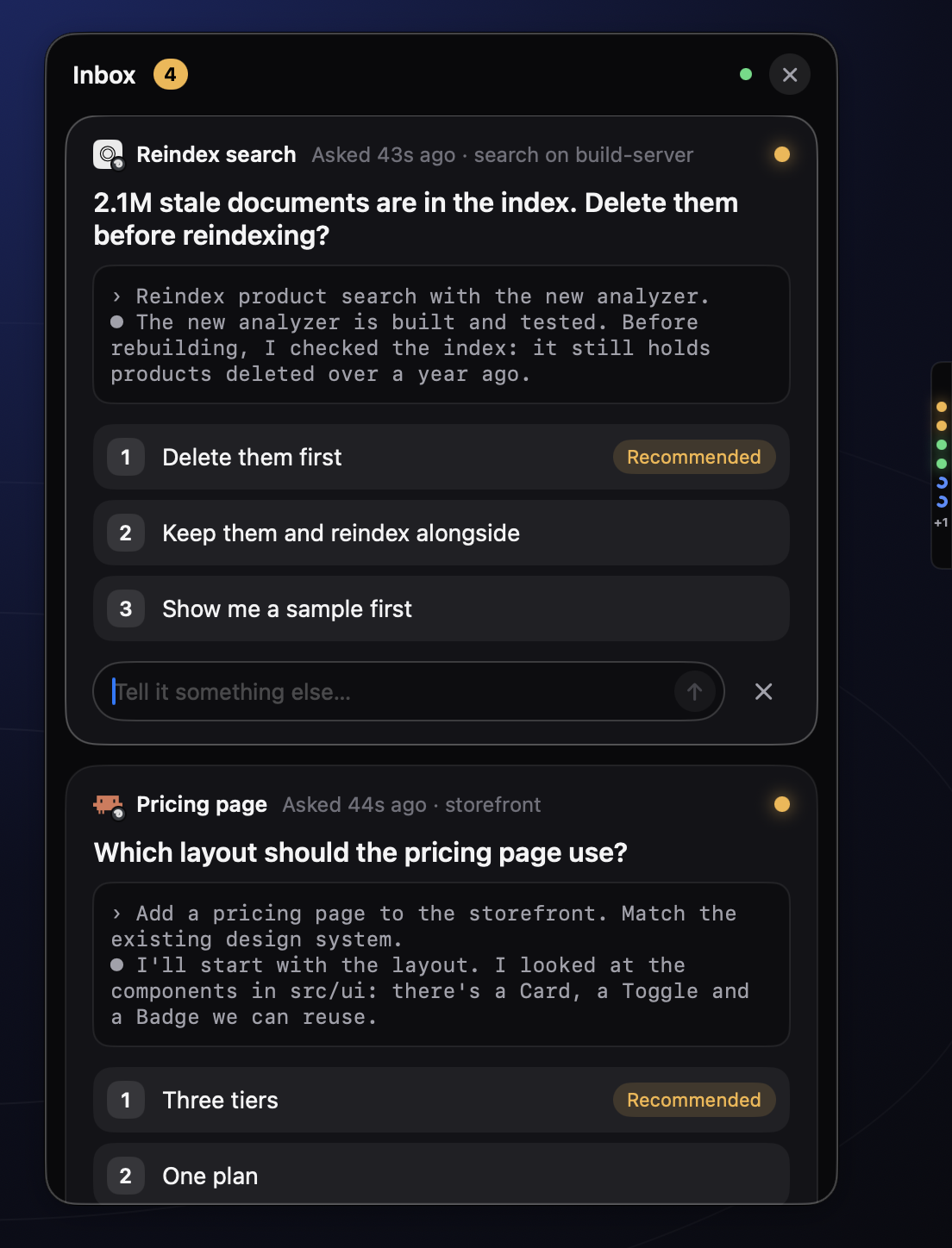 The real Orbit Inbox in the Orbit Black theme